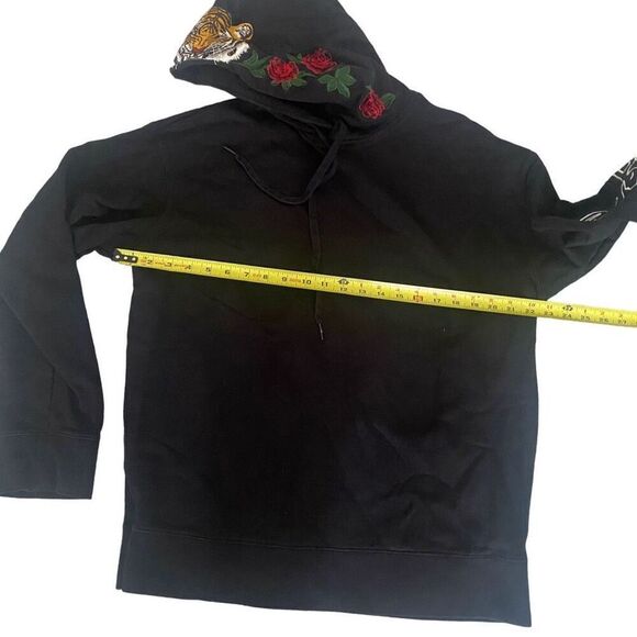 UNIQUE RARE Struggle Hoodie Embroidered Tiger & Roses Unisex L by Trendiano, O23 - Picture 5 of 11